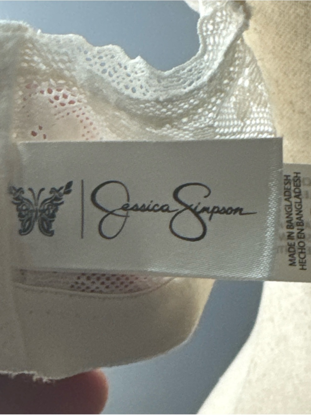 NWT Jessica Simpson Cream Lace Balconette Underwire Bra 38D - Picture 12 of 12